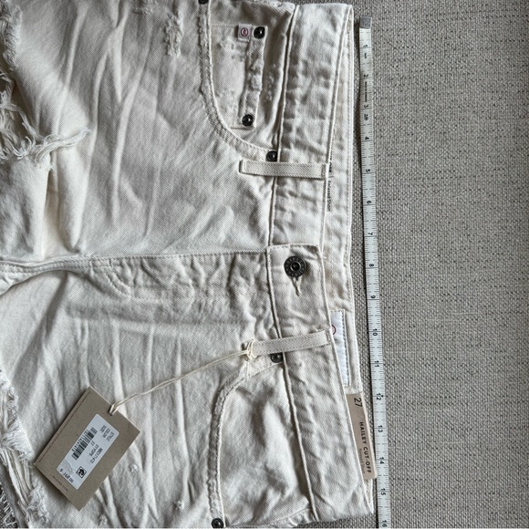 NWT AG Hailey White Cutoff Relaxed Denim Shorts - Picture 15 of 15